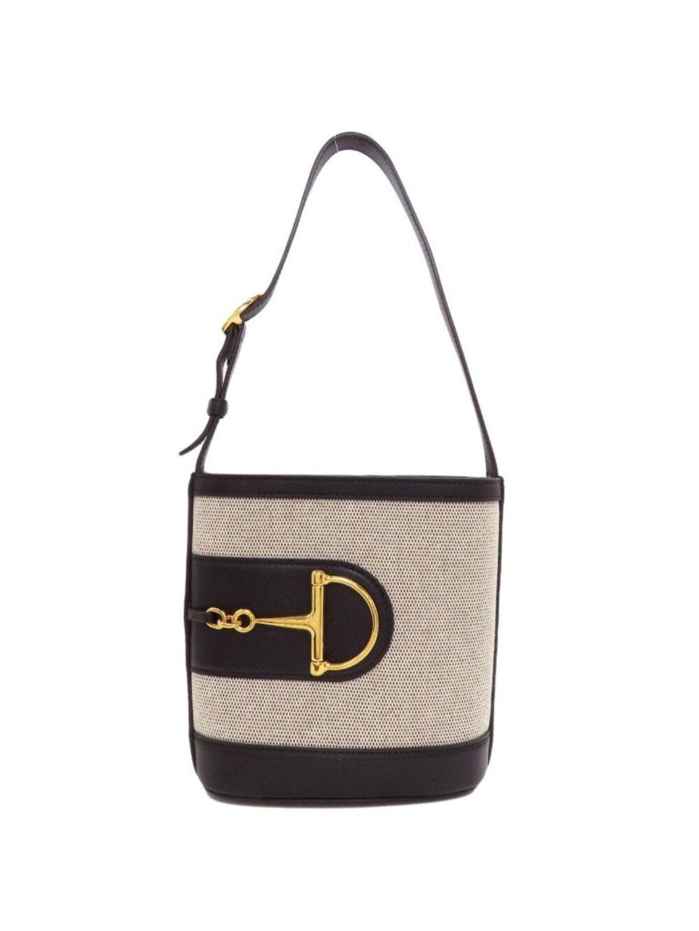 Gucci Small Bucket Shoulder Bag Canvas Leather